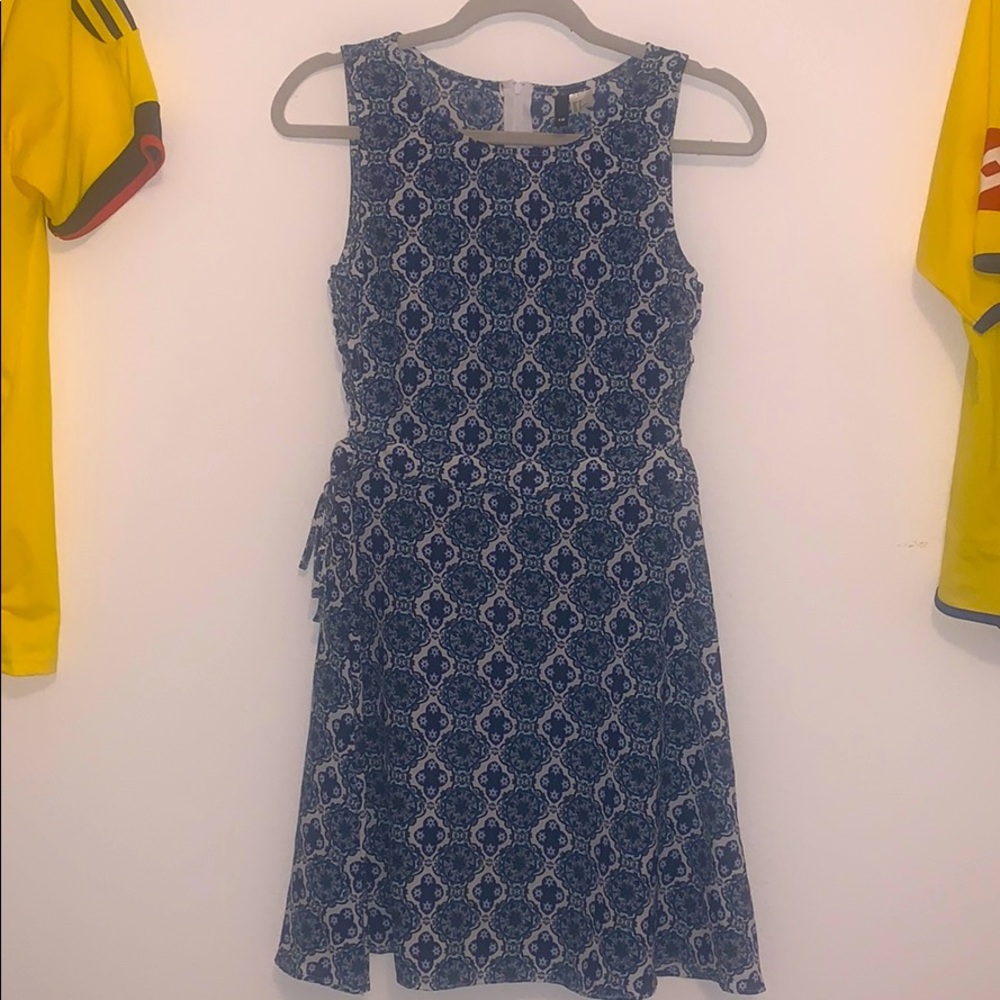 H&M Blue and White Summer Dress